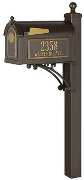 Theodore Deluxe Mailbox Set - Bronze - Grandin Road