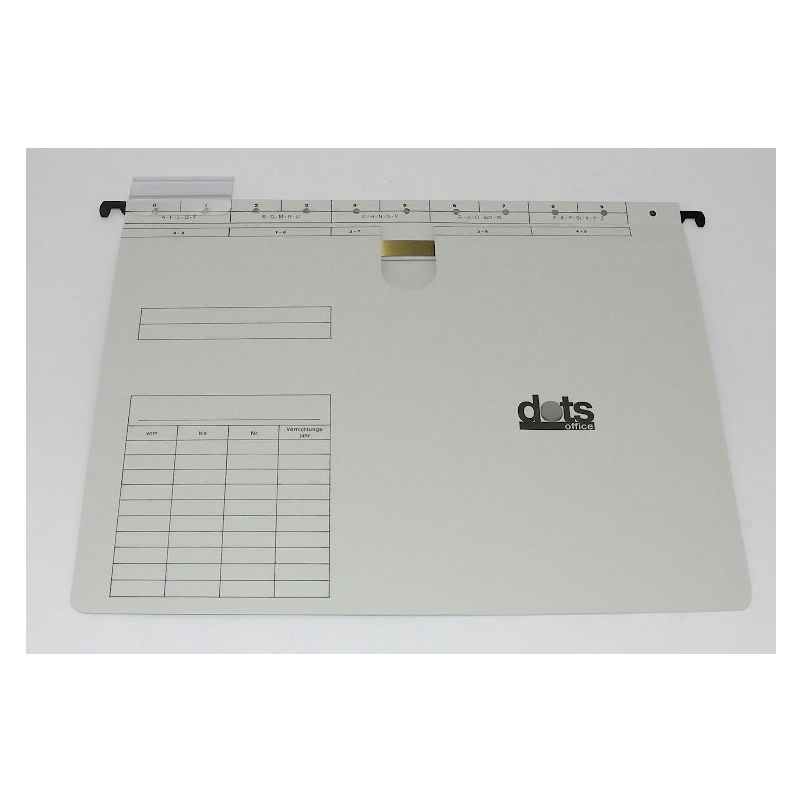 Dots 50 Hängehefter Karton lichtgrau 1 x kaufmännische Heftung (A4, 50x) (627288)