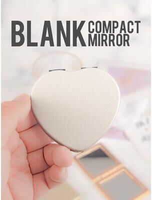 Uplift Essentials Dual View Heart Precision Vanity Mirror white
