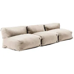 Oviala Business Modularer Gartensalon 3-Sitzer beige