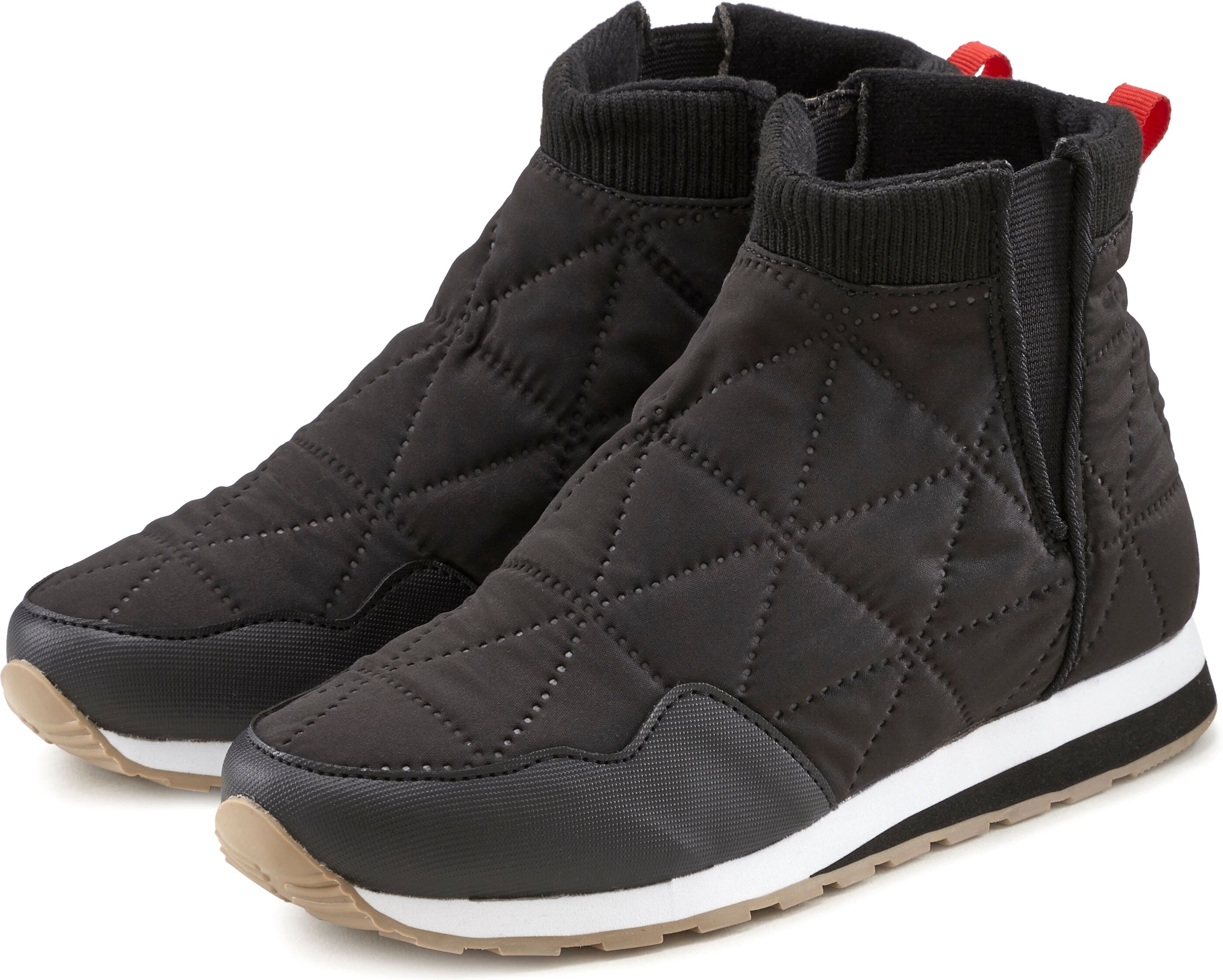 Winterstiefelette VIVANCE "Ankle Stiefelette, Outdoor Boots, Sneaker", Damen, Gr. 35, Textil, schwarz, Obermaterial: 50% Lederimitat, 50% Nylon. Decksohle: 100% Textilmaterial. Futter: 100% Textilmaterial. Laufsohle: 100% Synthetik, unifarben, Schuhe Wint