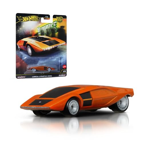 Hot Wheels Premium Car Culture Lancia Stratos Zero 1:64 verzamelmodelauto met Real Riders-wielen