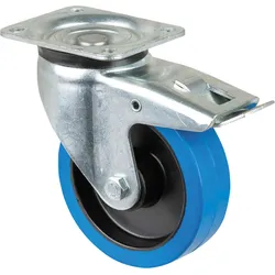 Showgear Swivel Blue wheel 125 mm - mit Bremse