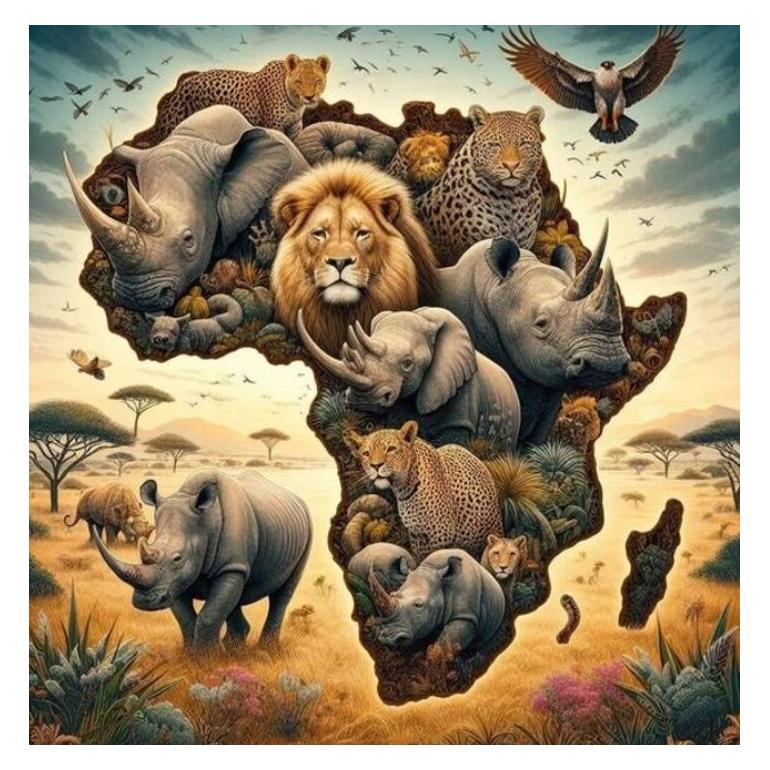 Norimpex Diamantové malování Afrika 30x40cm (2001761)