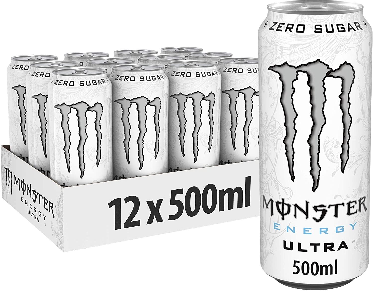 Monster Cable Energy Ultra White 12 x 500 ml - pfandfrei - 12 x 0,5 L
