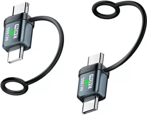 INF 2er-Pack Typ-C Stecker auf Stecker Adapter: 240W Laden & 120Gbps Datentransfer Blau
