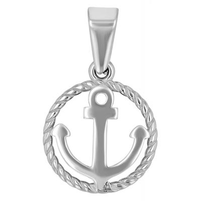 Kettenanhänger ADELIA´S "moderner Anker Anhänger aus Edelstahl", schwarz, Schmuckanhänger, Damen, Edelstahl, Kettenanhänger