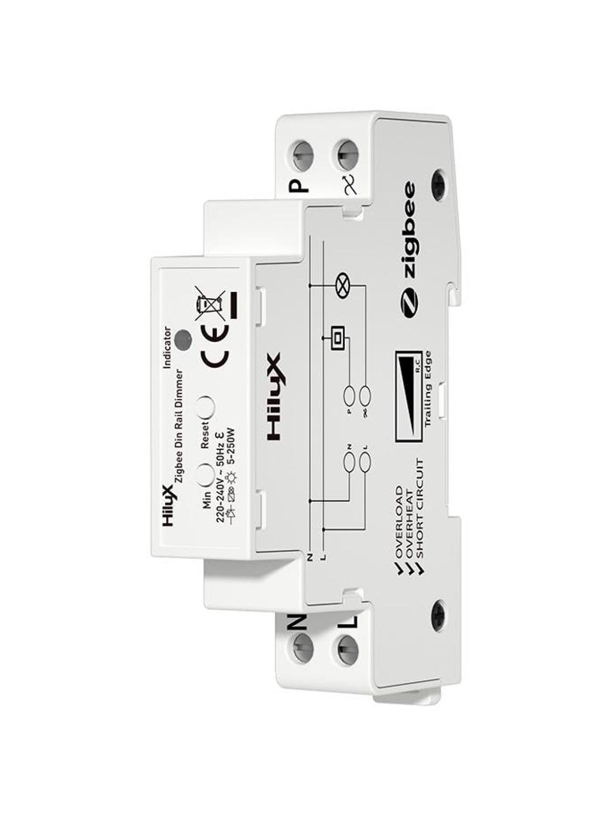 HiluX Zigbee DIN rail dimmer - 250w