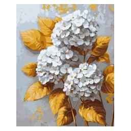 Ideyka Malen nach Zahlen - Goldene Hortensie 40x50cm (66128775)