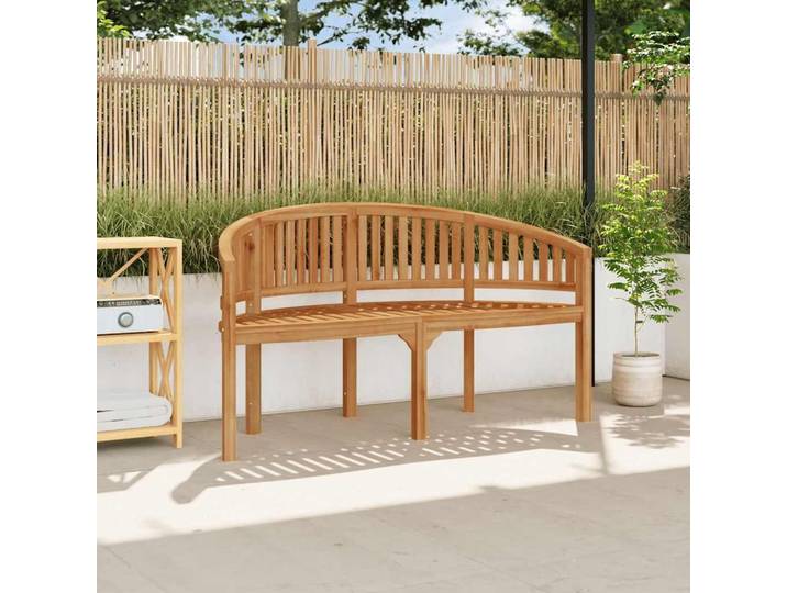 Banc de jardin 151 cm teck forme banane