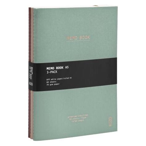 Kozo Papierowy księżyc Notatnik A5 3 Pak Coffee Sand Aloe Vera (A5) (321711)