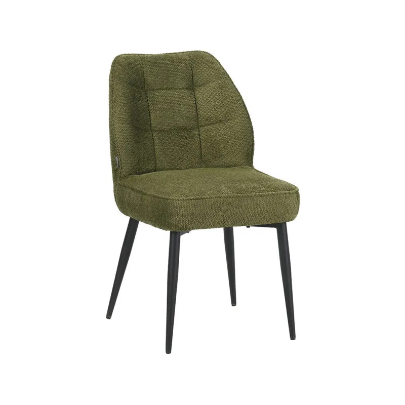 Label51 Eetkamerstoel Liam Hunter - Geweven - Zwart Metalen Frame