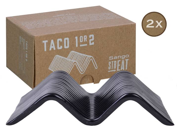 Servierplatte CREATABLE Taco Stand , schwarz, Steinzeug, Servierplatten, Servierplatte, Servier Set, Topaktueller „Street Food“ Trend