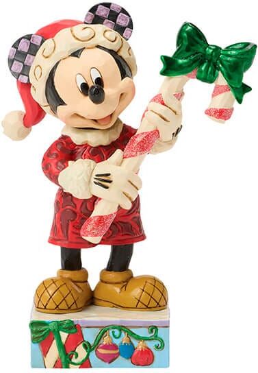 Disney Traditions by Jim Shore Mickey with Candy Cane Christmas Figurine