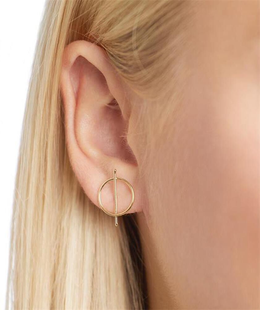 Unique 375er Gold-Ohrstecker für Damen gold