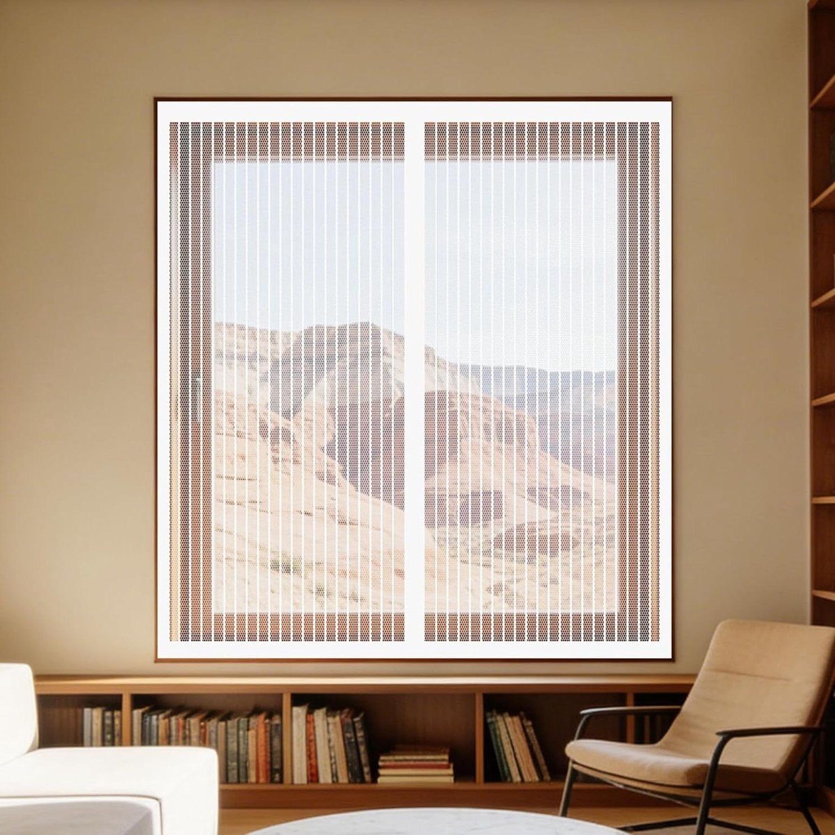 Wit Magnetisch Horgaas voor Insectenwerendheid - 140 x 155 cm