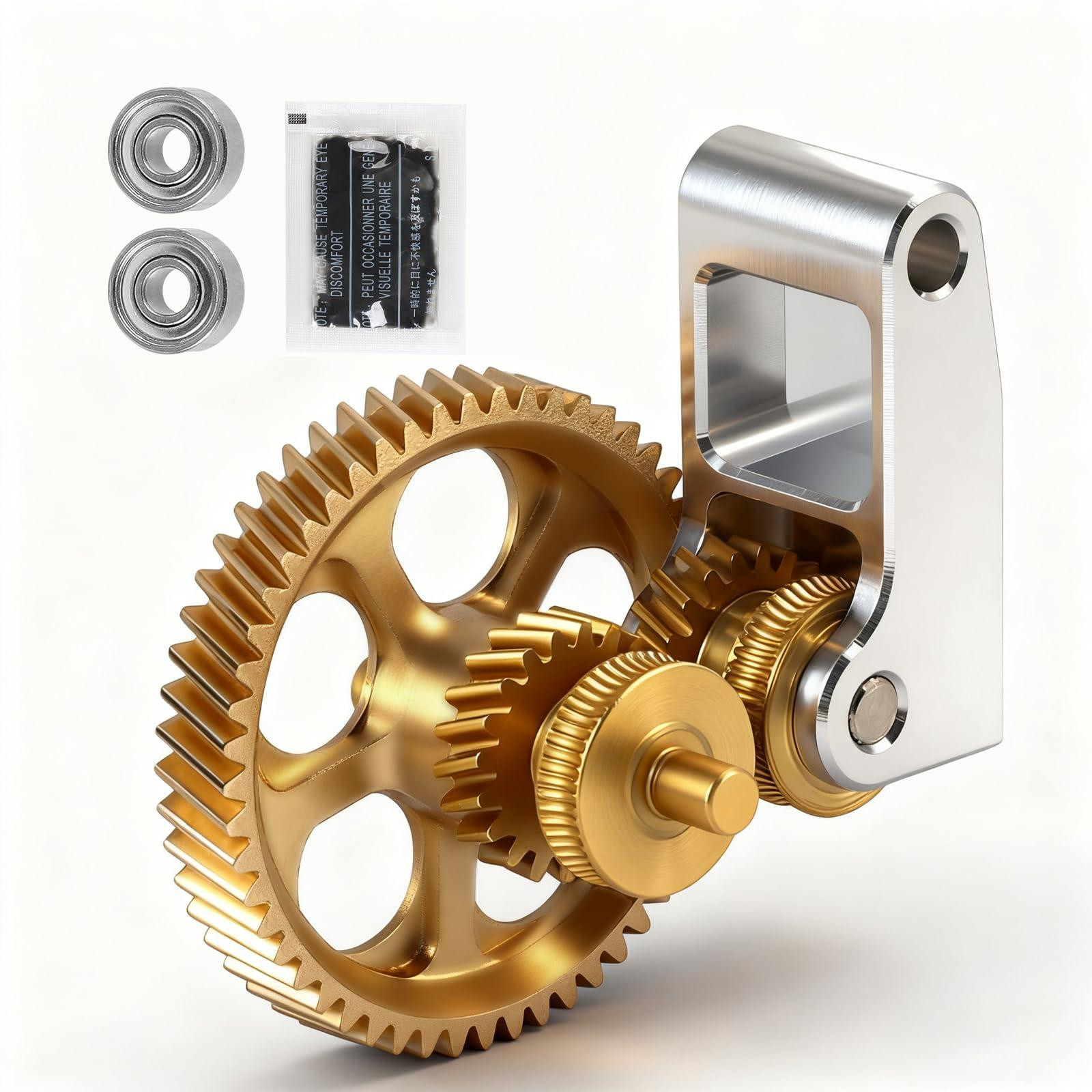 Dripio Extruder aandrijving voor BambuLab X1/P1P/P1S, messing met DLC-coating