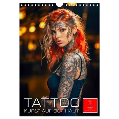 Tattoo Kunst auf der Haut (Wandkalender 2026 DIN A4 hoch), CALVENDO Monatskalender