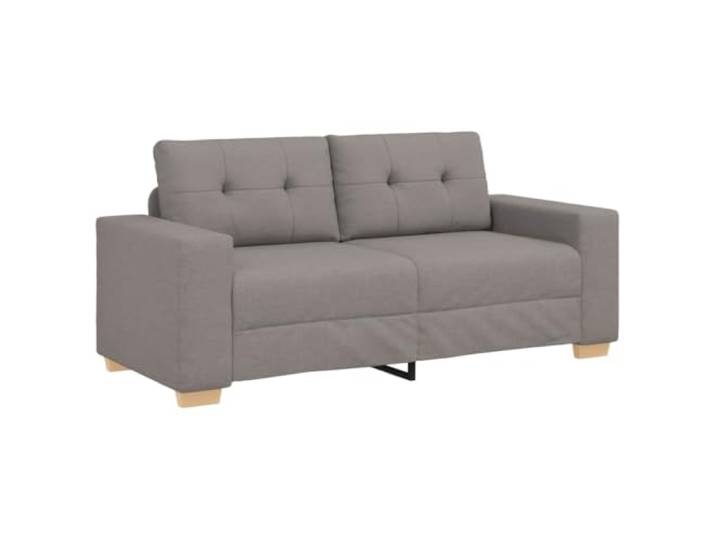 Todiikf Loveseat 2-Sitzer Sofa Taupe 180x77x82 cm Polstersofa Komfortables 2-Sitzer Couch mit Armlehnen in Holz-Optik, ideal für Wohnzimmer, Schlafzimmer oder Empfangsbereiche.