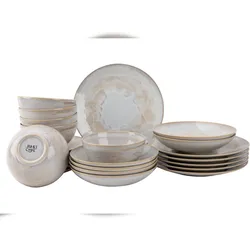 James Cooke Mellow - Tafelservice - 6 Personen - 24-teilig - Grau - Tellerset