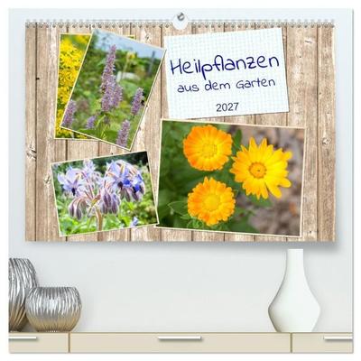 Heilpflanzen aus dem Garten (hochwertiger Premium Wandkalender 2027 DIN A2 quer), Kunstdruck in Hochglanz