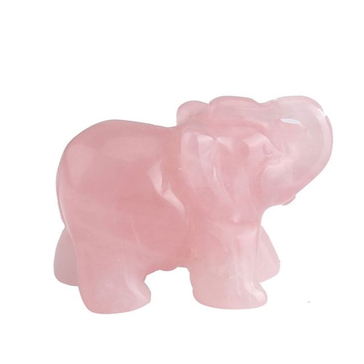 Bixorp Gems Rozenkwarts Olifant Beeldje - Edelsteen Dier voor volwassenen