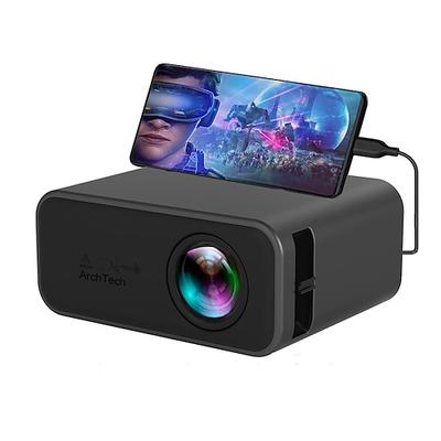 ArchTech YT500 LED Mini Projektor 320x240 Pixel Unterstützt 1080P USB Audio tragbarer Heim Mediaplayer Heimkino Video Beamer VS YG300 Valentinstagsgeschenk