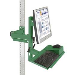Manuflex ZB3627.6011 Ergonomie Monitorträger für UNIVERSAL und PROFI mit Tastatur- und Mausfläche, VESA-Adapter 75 mm