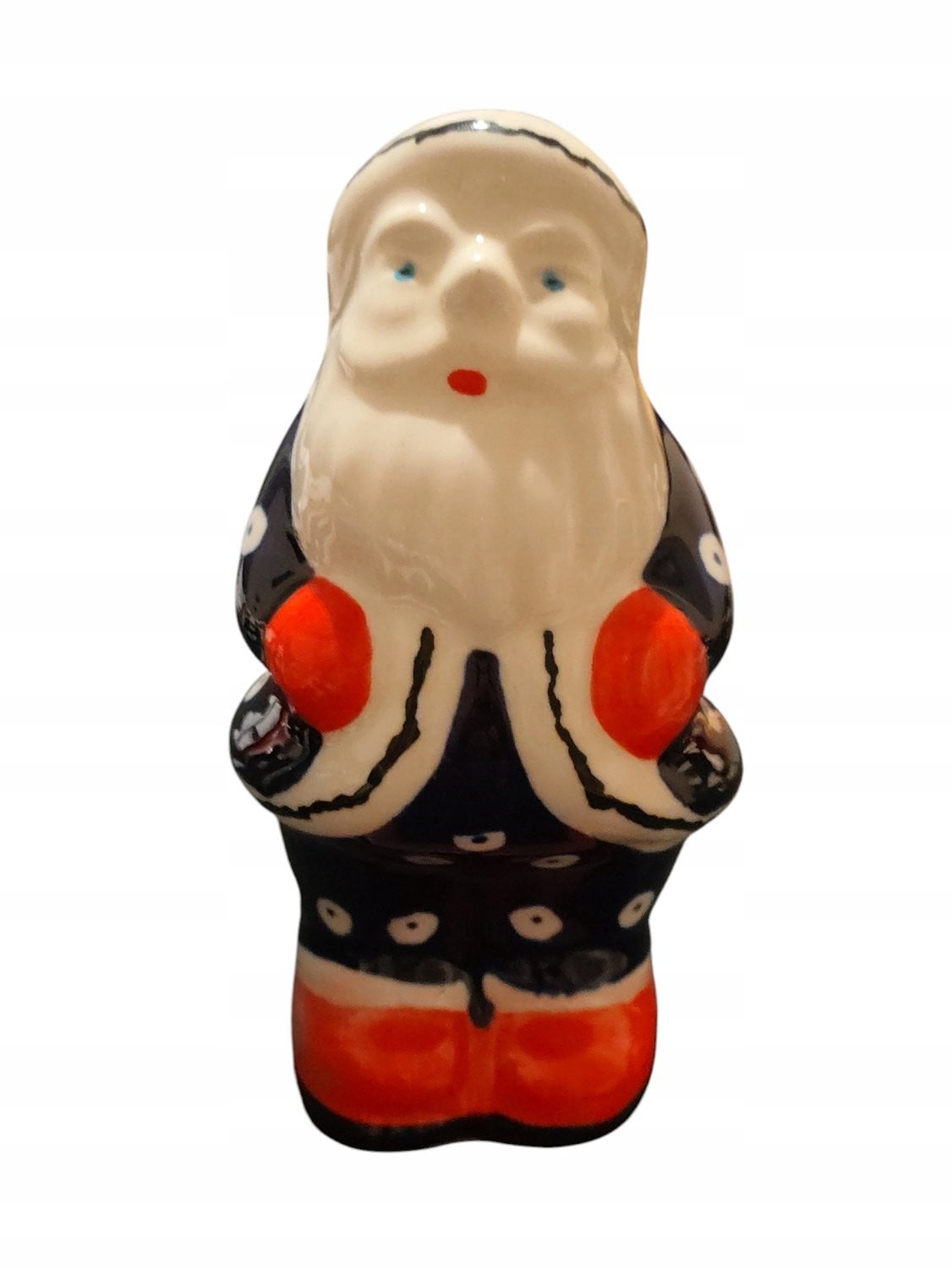 Keramiek Bolesławiec Sint Nicolaas Figuur 14,6 cm