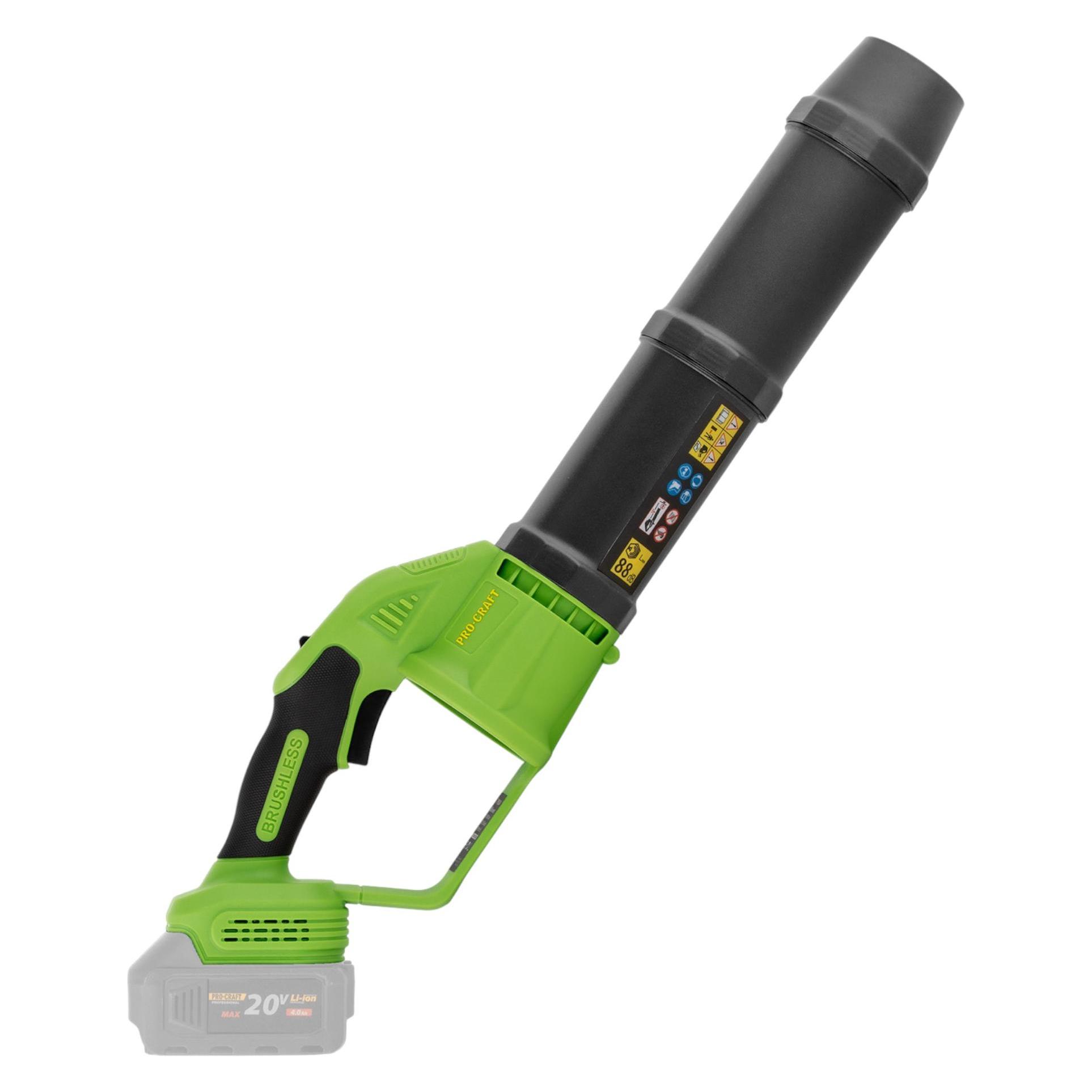 Procraft PB24bb Akku Laubbläser 20 V Brushless + 1x Akku 4,0 Ah - ohne Ladegerät (Akkubetrieb, Laubbläser) (PB24bb)