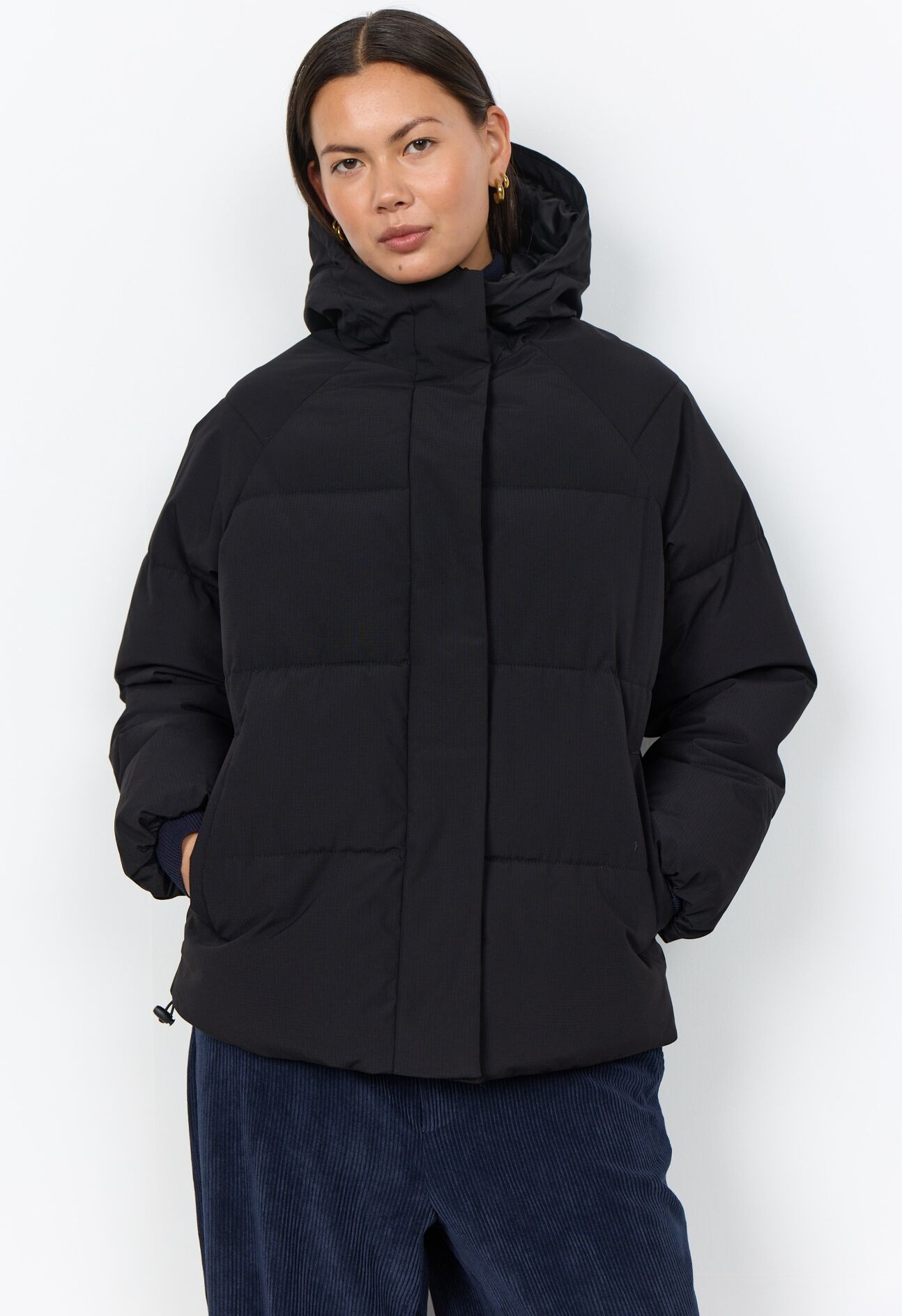 Steppjacke SOYACONCEPT "SC-HABIB 1", Damen, Gr. M, schwarz, Web, Obermaterial: 100% Polyester, unifarben, normal, Jacken Steppjacke, Kunstfaser schwarz M