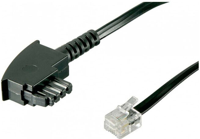 Goobay Câble de connexion TAE-F 6 m, noir, St/St 50237 (50237)