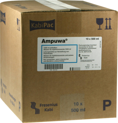 Fresenius Kabi Deutschland GmbH AMPUWA Plastikflasche Injektions-/Infusionslsg. 10X500 ml 00041424