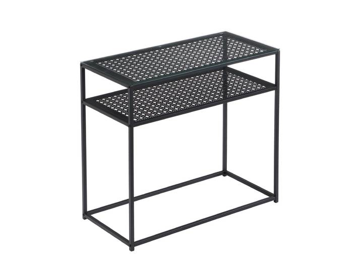 Konsolentisch Glas 80 x 40 x 77 cm pulverbeschichtet...