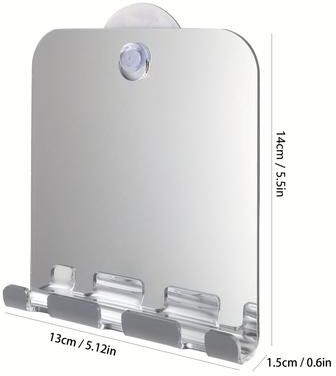 Fusion Finds Portable Fog Free Shower Mirror For Shaving, Makeup & Travel Handheld Bathroom Mirror square
