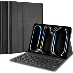 Cazy Tastatur Hülle Kompatibel mit iPad Pro 11 2020 (2nd Gen) - Schutz Etui mit magnetisch Abnehmbarer (DE), Tablet Tastatur, Schwarz