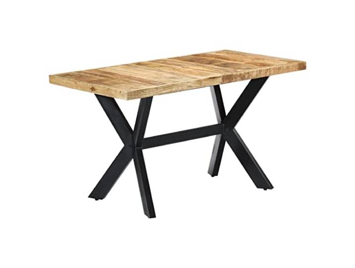 vidaXL Esstisch 140x70x75 cm Raues Mangoholz