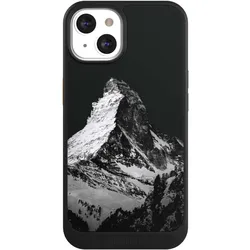 Nivocase Hülle für Apple iPhone 13 Handyhülle NIVOcore Case Schwarz Alpspitze Berg Schnee (Apple iPhone 13), Smartphone Hülle, Schwarz