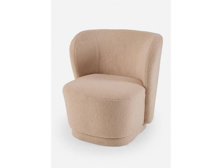 bonprix Sessel, 75x74x72 cm, Bouclé Sessel in softem Creme, beige