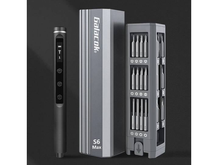 Galacok S6 Max jeu de tournevis électriques de précision avec 42 embouts magnétiques 5 réglages de couple Mini outils électriques pour IPhone caméra PC
