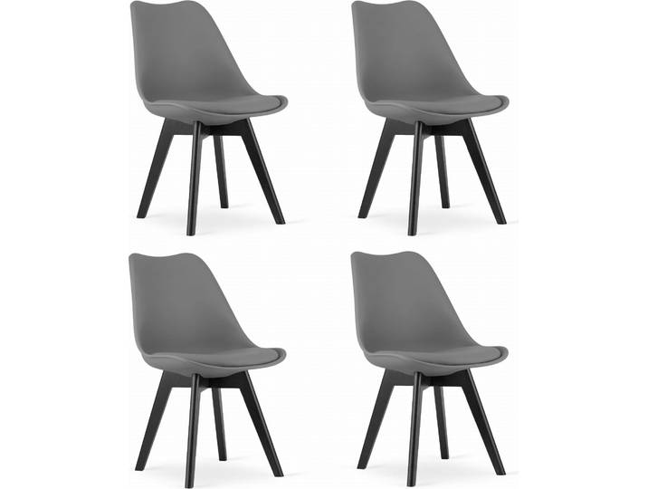 MARK chair - graphite / pieds noirs x 4