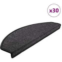 vidaXL Stufenmatten 30 Stk. 65x24x4 cm Anthrazit Halbrund Groß