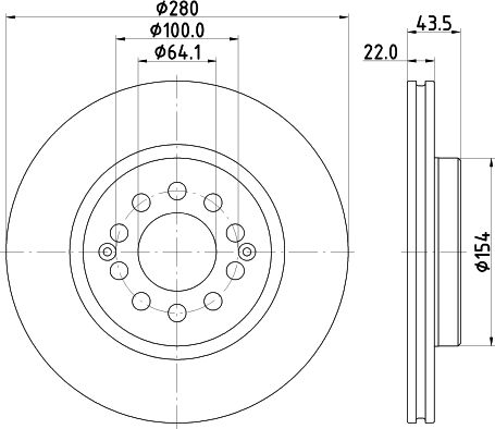 Don Bremsscheibe Pcd22542 280mm 22mm Für Mg (Saic)