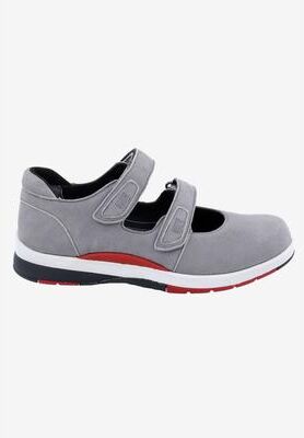 Women's Drew Discovery Flats by Drew in Dark Grey Leather (Size 6 N)