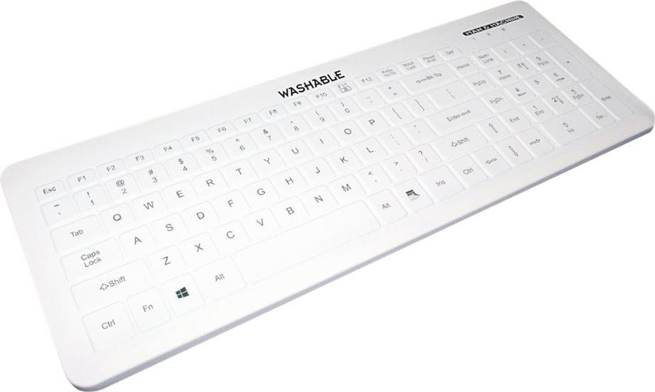 MAN&MACHINE Zeer plat toetsenbord, wit, 104 toetsen, Duitse lay-out