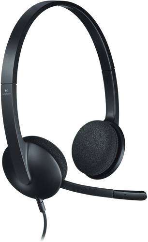 Logitech H340 On Ear Headset kabelgebunden Stereo Schwarz Mikrofon-Rauschunterdrückung Computer