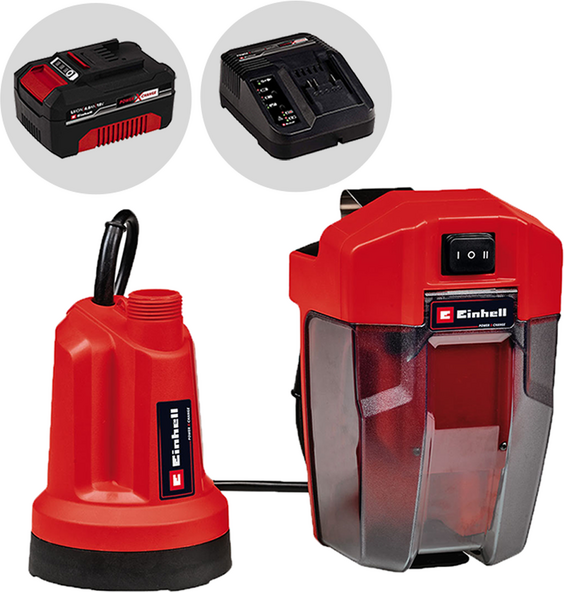 Klarwasserpumpe Einhell GE-SP 18 LL Li -  18V 4Ah und Ladegerät