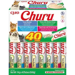 INABA CAT Churu-Mix mit Thunfisch und Meeresfrüchten 40x14g