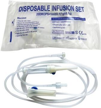 Inspire Essentials Disposable Veterinary Infusion Set Extended Animal IV Drip Tube 75 Pcs
