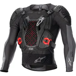 Alpinestars Bionic Plus V2, Protektorenjacke Level-2 - Schwarz/Dunkelgrau/Rot - S